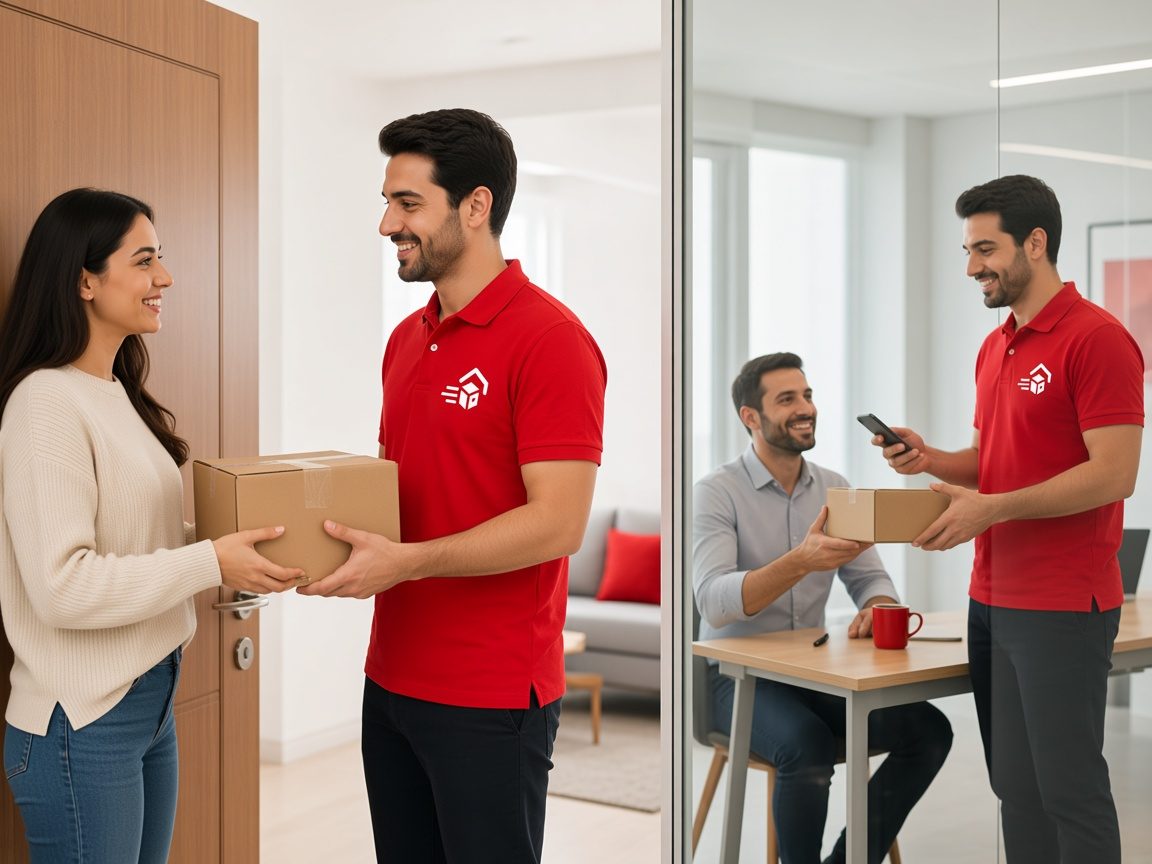 EvdenKargo sürücüsü kargoyu evden ve ofisten teslim alıyor